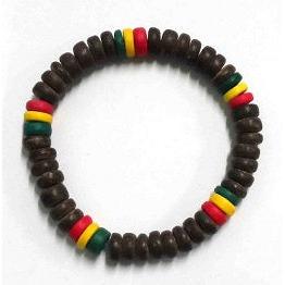 Brown Rasta Coconut Bracelet - Jewelry