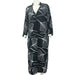 Cairo Dress with Ginko Leaf, Black and White Casual Movements Inc.