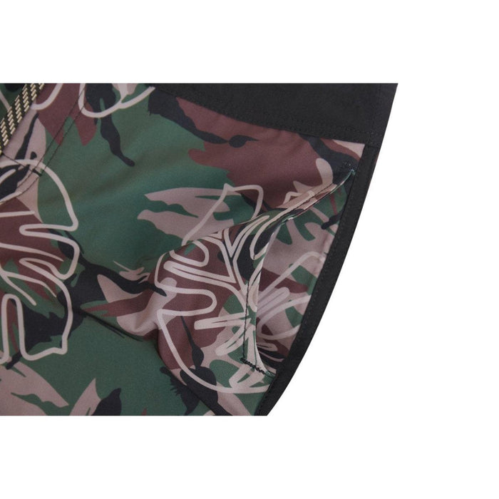 "Camo/Monstera Leaf" Board Short Men's 4 Way Stretch - Wailoa - Board Shorts - Mens
