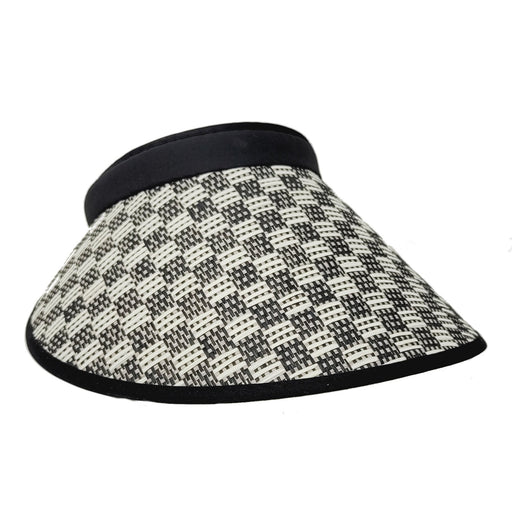 Checkered Straw Capri Sun Visors - Hats - Leilanis Attic