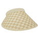 Checkered Straw Capri Sun Visors - Hats - Leilanis Attic