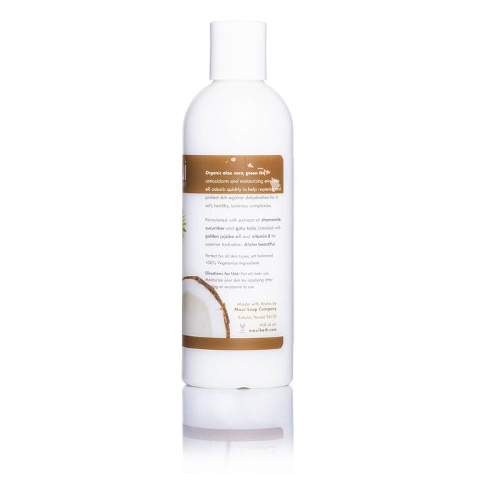 Coconut Body Lotion w/ Avocado Oil, Cucumber & Vit. E, 8 oz Maui Soap Co.