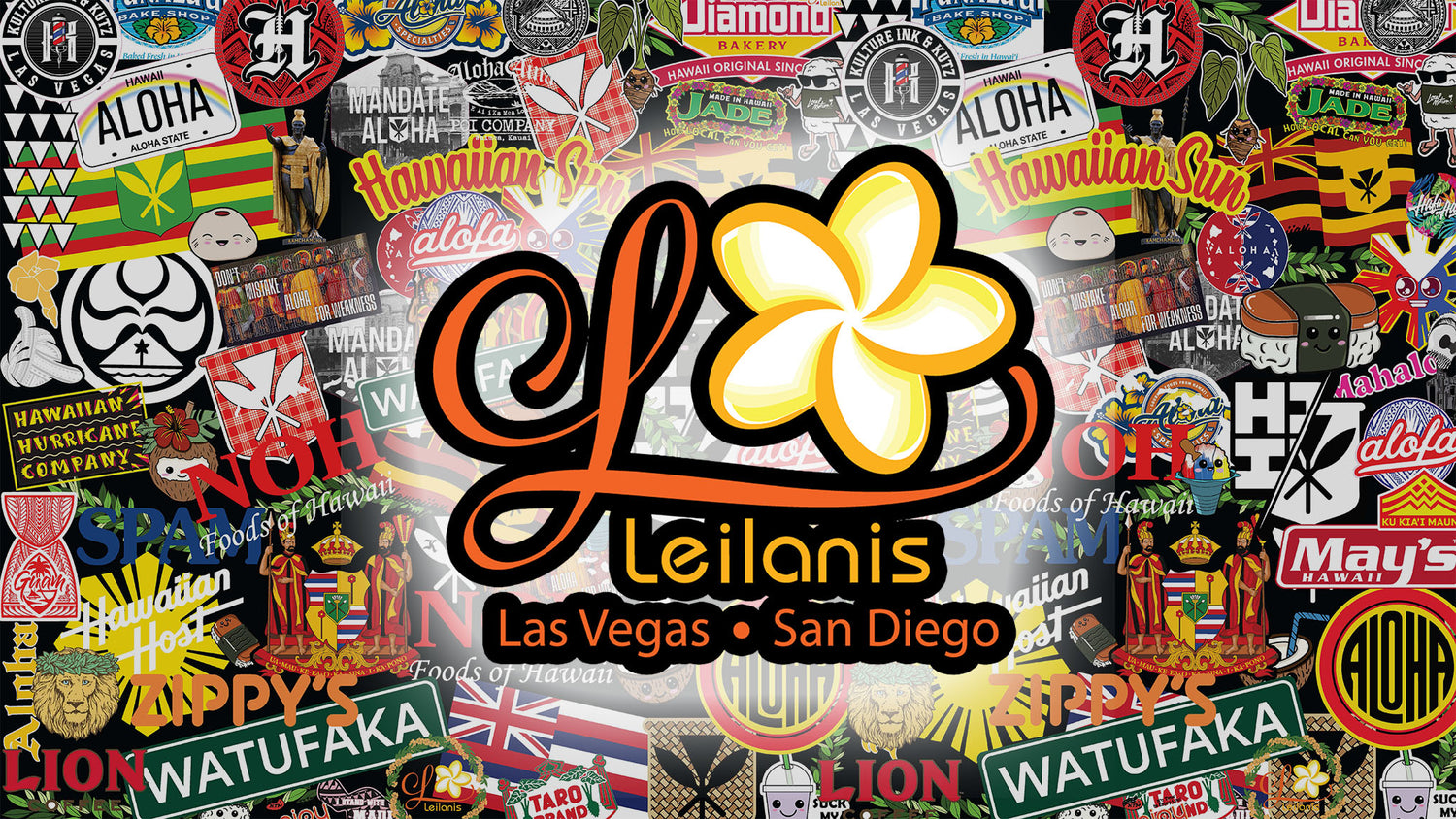 Collage of various brand logos with Leilanis logo prominently displayed.
