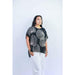 Comfortable Resort Blouse Top with Palm Leaf Loulu Print Muumuu Rainbow / DBA Princess Kaiulani Fashions