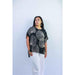Comfortable Resort Blouse Top with Palm Leaf Loulu Print Muumuu Rainbow / DBA Princess Kaiulani Fashions