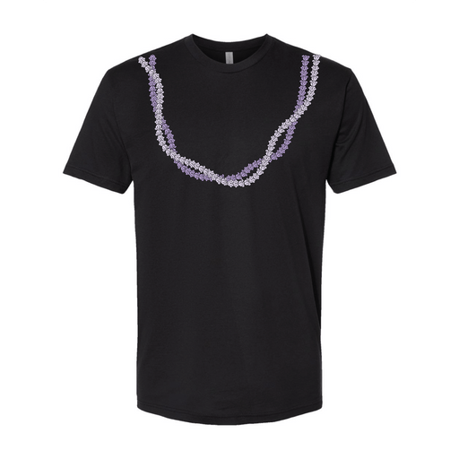 Crown Flower Lei T-Shirt - Black Tishify