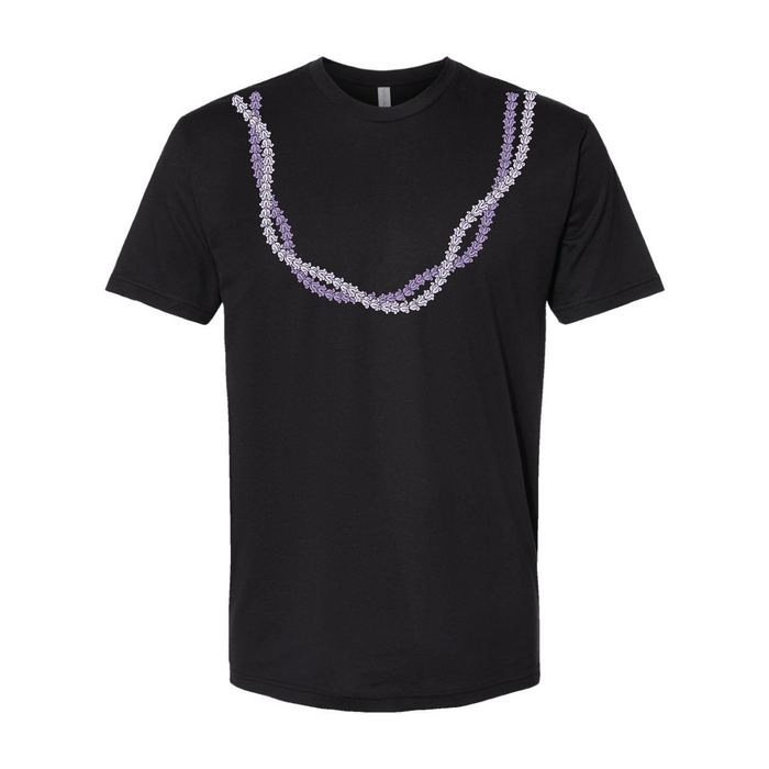 Crown Flower Lei T-Shirt - Black Tishify