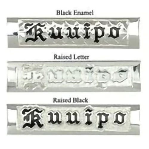 Custom Letter Style Raised Black Enamel - Leilanis Attic