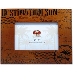 “Destination Sun” Wooden Frame KC Hawaii
