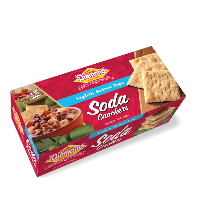 Diamond Bakery Crackers Lightly Salted Tops Soda 9.5oz Diamond Bakery