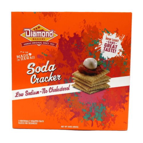 Diamond Bakery Crackers Low Sodium Hawaiian Soda - Large 30oz Diamond Bakery
