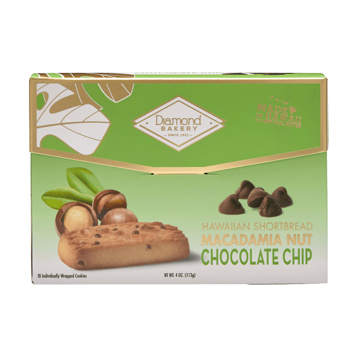 Diamond Bakery Hawaiian Macadamia Shortbread Cookies, Chocolate Chip (4.0oz) Diamond Bakery