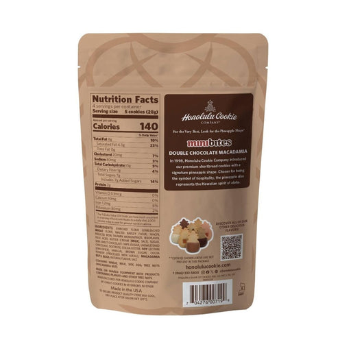 Double Chocolate Macadamia Shortbread Cookies 4oz Honolulu Cookie Company