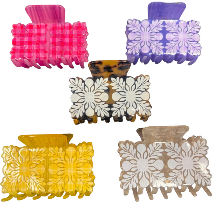 Double Palaka Quilt Hair Claw Leilanis Attic