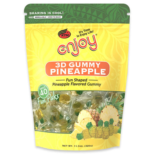 Enjoy Brand - 3D Gummy Pineapple Fun Pak 11.3oz - Food - Leilanis Attic