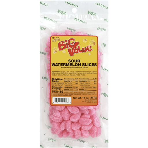 Enjoy Brand - Big Value Sour Watermelon Slices 14oz Hosoda