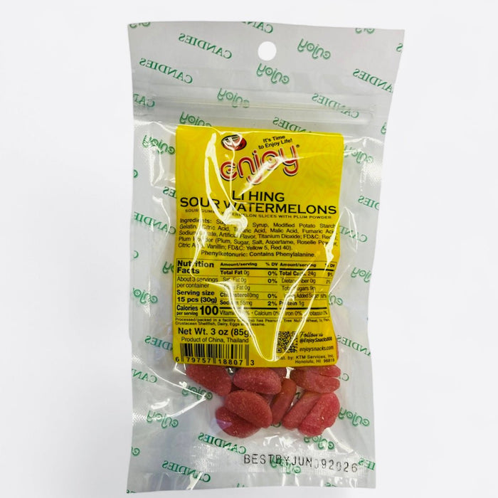 Enjoy Brand - Li Hing Sour Watermelons 3oz Hosoda