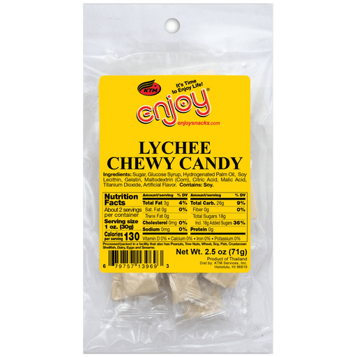 Enjoy Brand - Lychee Chewy Candy, 2.5oz - Food - Leilanis Attic