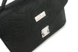 Happy Wahine Satchel Alice Anthirium Black Embossed Happy Wahine