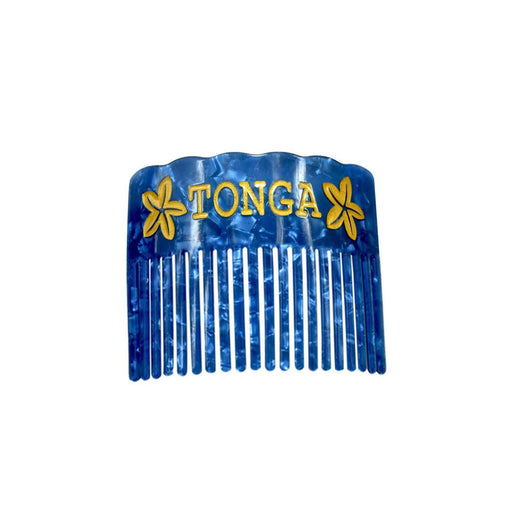 Faux Turtle Shell "Plumeria Tonga" Hair Combs - Hair Accessories