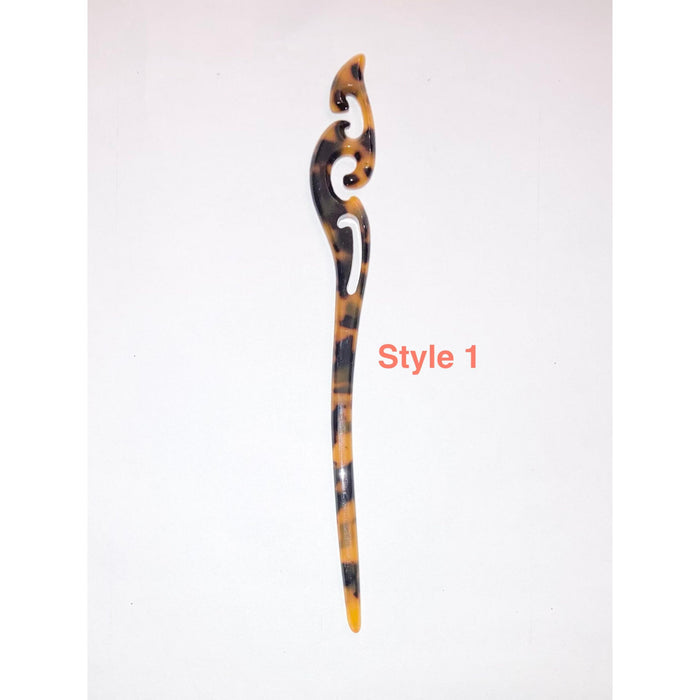 Faux Turtle Shell Tribal Hair Stick DK Hawaiian Collection