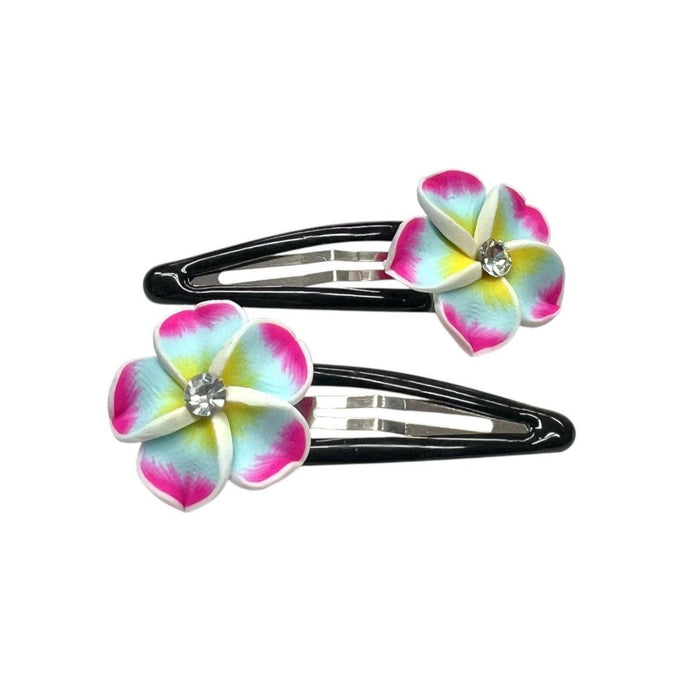 Fimo Flower Hair Clips (Various Colors) DK Hawaiian Collection