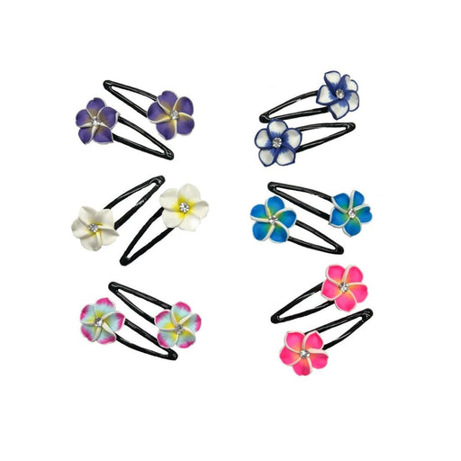 Fimo Flower Hair Clips (Various Colors) DK Hawaiian Collection