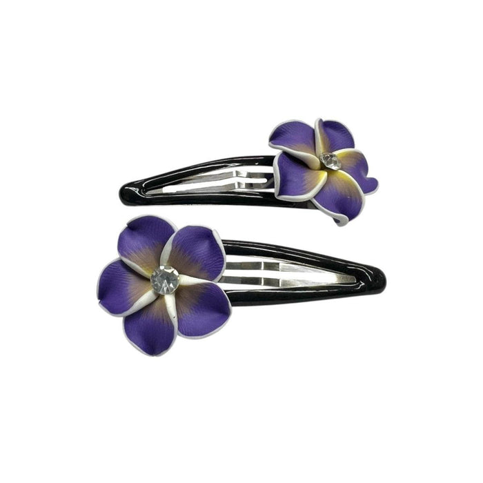 Fimo Flower Hair Clips (Various Colors) DK Hawaiian Collection