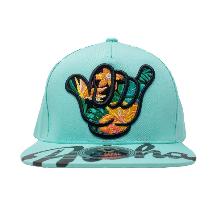 Floral Shaka Aloha Bill SnapBack Hat - Hat