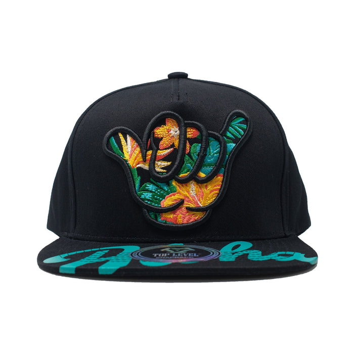 Floral Shaka Aloha Bill SnapBack Hat - Hat