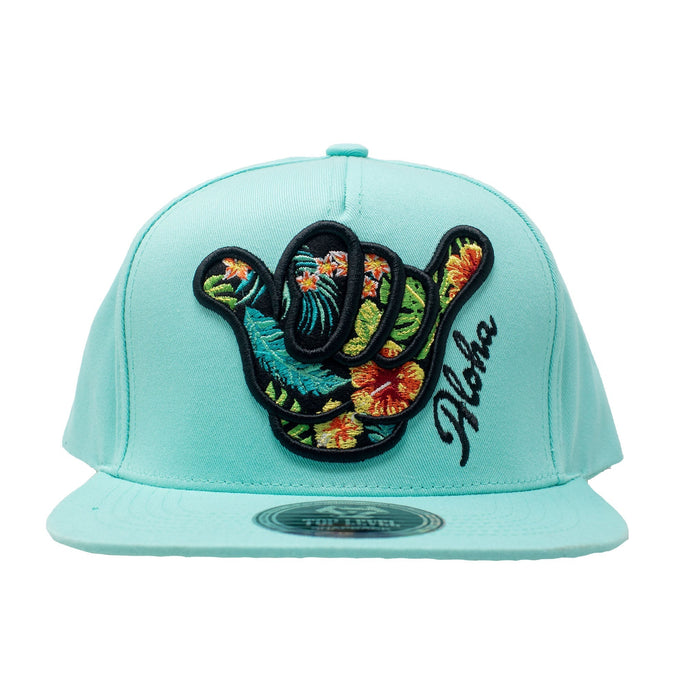 Floral Shaka Aloha Snap Back Hat - Hat