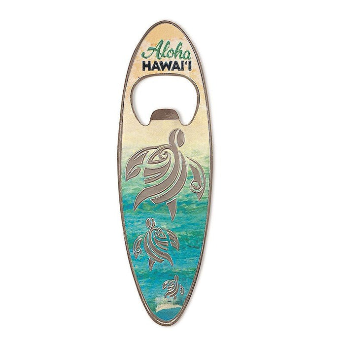 Foil Bottle Opener Magnet, Honu Makai Madden