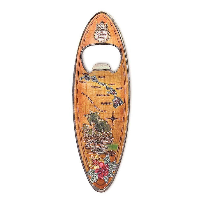 Foil Bottle Opener Magnet, Islands of Hawai'i Tan Madden