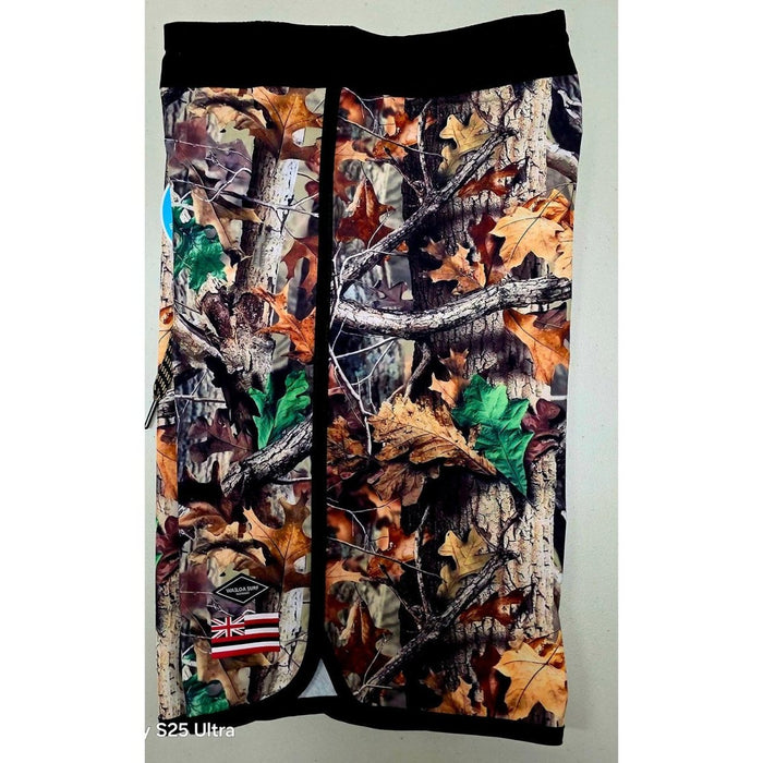 "Forest Camo/Grey Hi" Board Short Men's 4 Way Stretch - Wailoa - Board Shorts - Mens