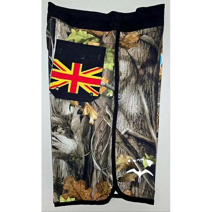 "Forest Camo/Royal HI" Board Short Men's 4 Way Stretch - Wailoa - Board Shorts - Mens