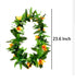 Artificial Silk Maile Leaf and Yellow/Orange Flower Lei DK Hawaiian Collection