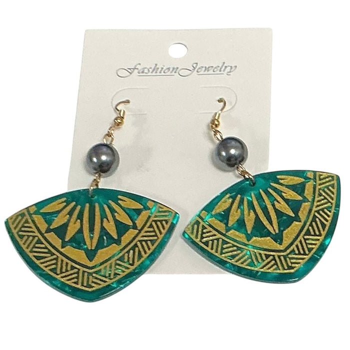 Faux Turtle Shell Tribal Earrings DK Hawaiian Collection