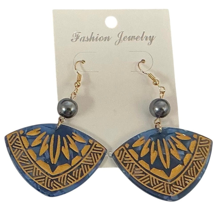 Faux Turtle Shell Tribal Earrings DK Hawaiian Collection