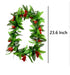 Artificial Silk Maile Leaf and Red Flower Lei DK Hawaiian Collection