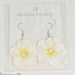 Large Fimo Plumeria and Crystal Drop Earrings DK Hawaiian Collection