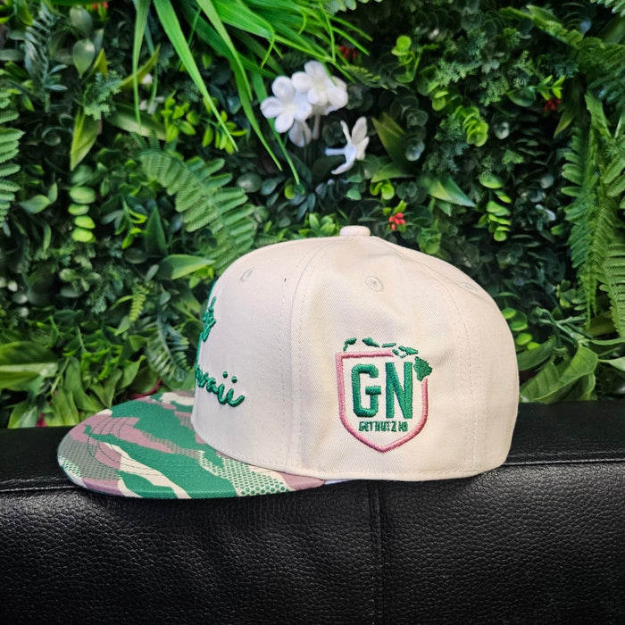 Get Nutz Hawai‘i Keiki Snapback Hat – Camo Brim-Hat-Leilanis Attic