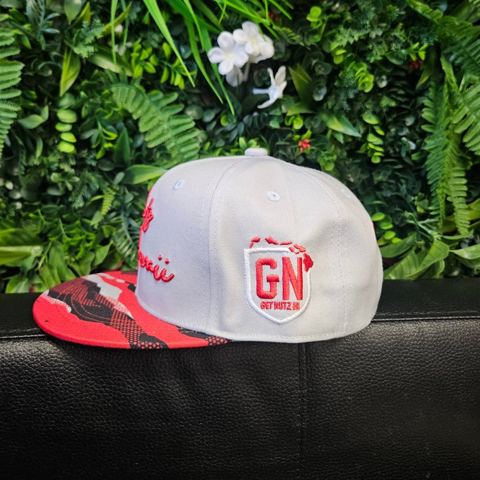 Get Nutz Hawai‘i Keiki Snapback Hat – Camo Brim-Hat-Leilanis Attic