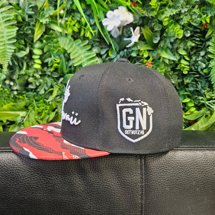 Get Nutz Hawai‘i Keiki Snapback Hat – Camo Brim-Hat-Leilanis Attic