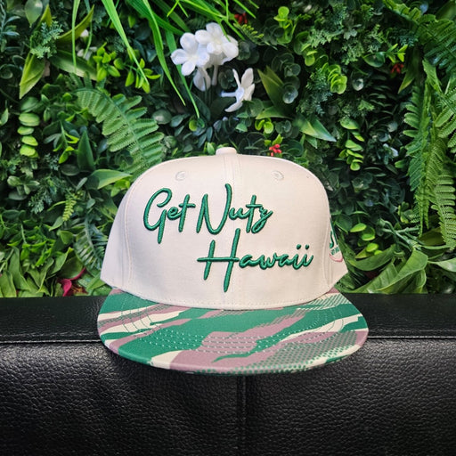 Get Nutz Hawai‘i Keiki Snapback Hat – Camo Brim-Hat-Leilanis Attic