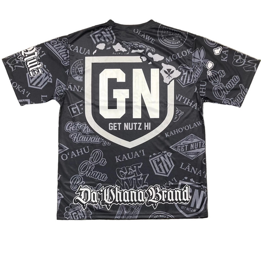 Get Nutz Hawaii, Old English Sublimated Jersey - Adult Get Nutz Hawaii