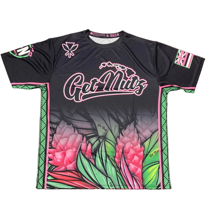 Get Nutz Hawaii, Script Ginger Sublimated Jersey - Adult Get Nutz Hawaii