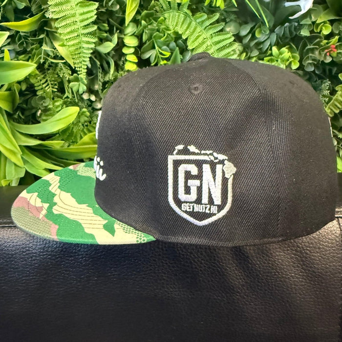 Get Nutz Hawai‘i Snapback Hat – Camo Brim - Hat
