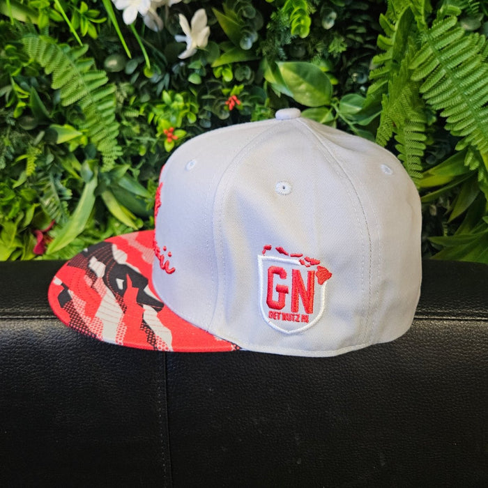 Get Nutz Hawai‘i Snapback Hat – Camo Brim - Hat
