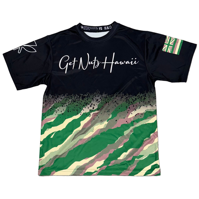 Get Nutz Tiger Camo Fade Sublimated Jersey,  Youth Get Nutz Hawaii