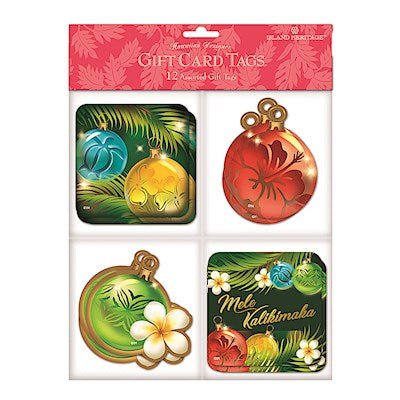 Gift Tag 12 - pk, Ornaments of the Islands - Gift Tag